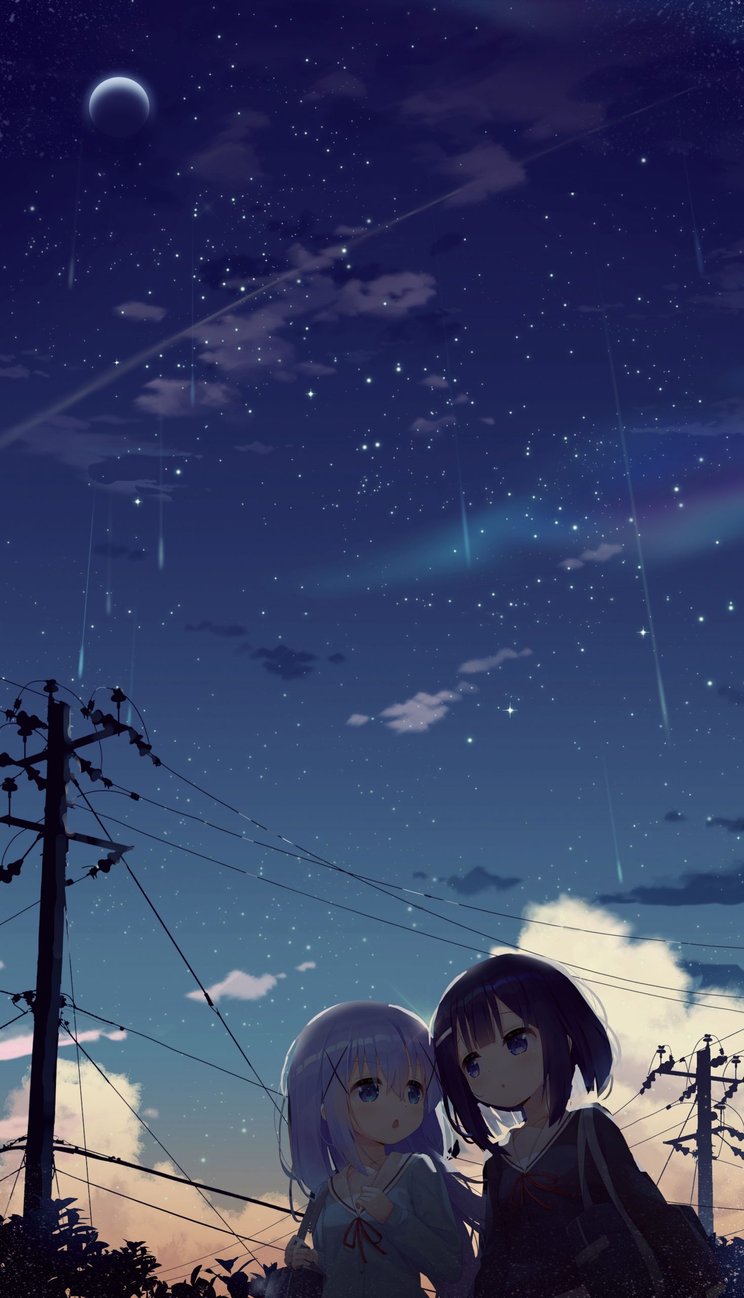 手機用桌布分享 放學後的夜空 冬優智乃 兔糖rabbit Candy 社團公式頁